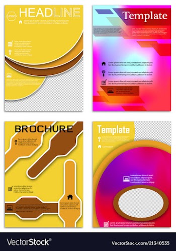 Brochure template flyer design background vector image