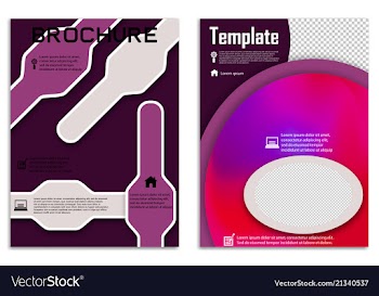 Brochure template flyer design background vector image