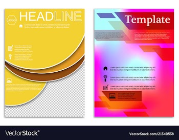 Brochure template flyer design background vector image