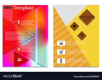 Brochure template flyer design background vector image