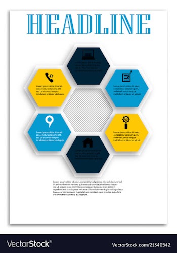 Brochure template flyer design background vector image