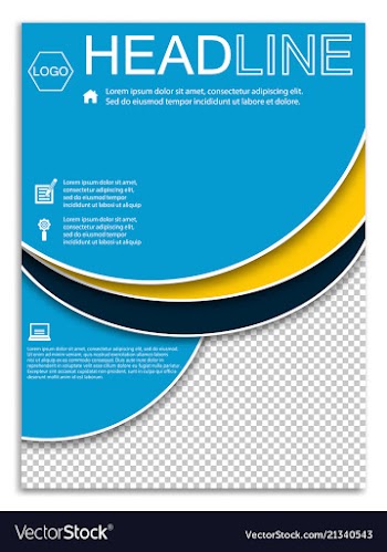 Brochure template flyer design background vector image