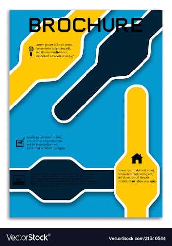 Brochure template flyer design background vector image