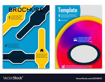 Brochure template flyer design background vector image