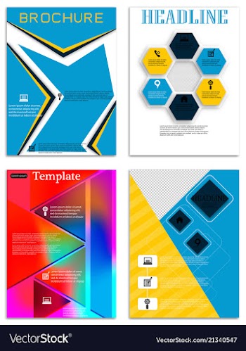 Brochure template flyer design background vector image