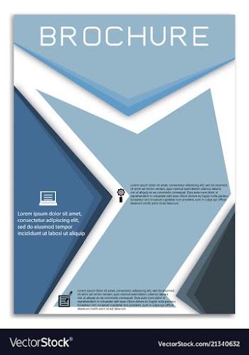 Brochure template flyer design background vector image