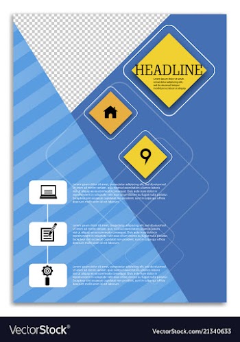 Brochure template flyer design background vector image