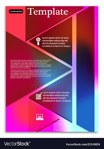 Brochure template flyer design background vector image