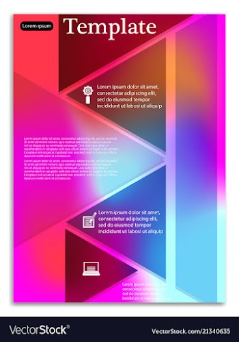 Brochure template flyer design background vector image