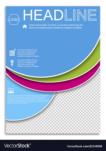 Brochure template flyer design background vector image