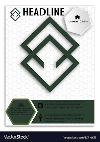 Brochure template flyer design background vector image