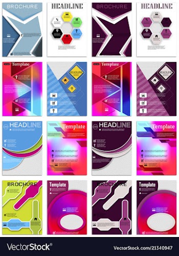 Brochure template flyer design background vector image