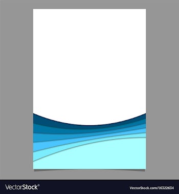 Brochure template from blue curved stripes vector image