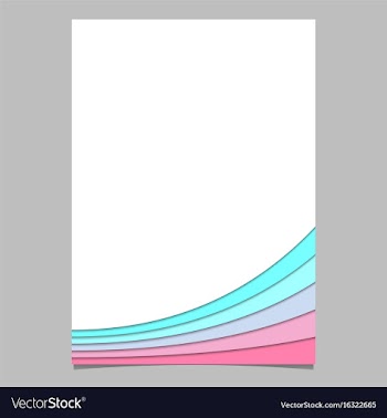 Brochure template from curved stripe layers vector image