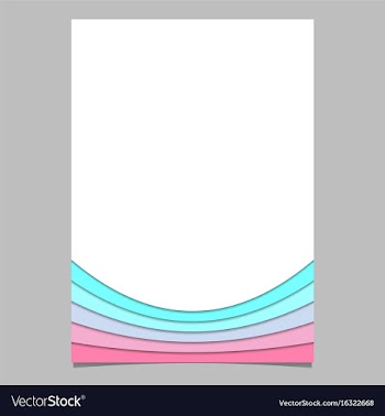 Brochure template from curved stripe layers vector image