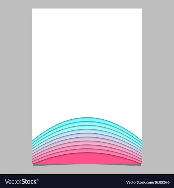 Brochure template from curved stripe layers vector image