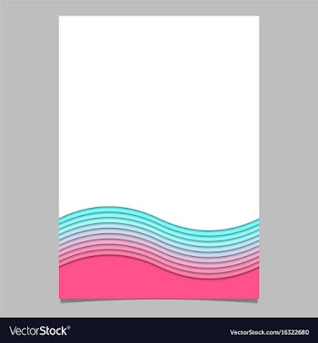 Brochure template from curved stripe layers vector image