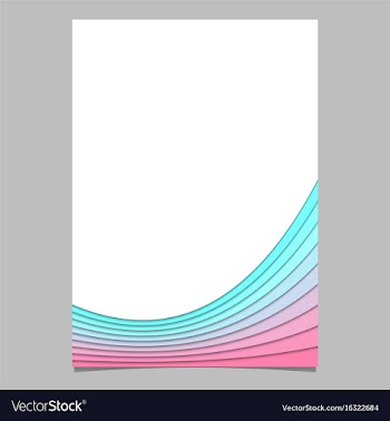 Brochure template from curved stripe layers vector image