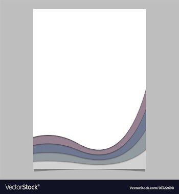 Brochure template from curved stripe layers vector image