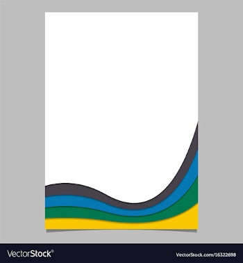 Brochure template from curved stripe layers vector image