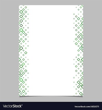 Brochure template from green diagonal square vector image
