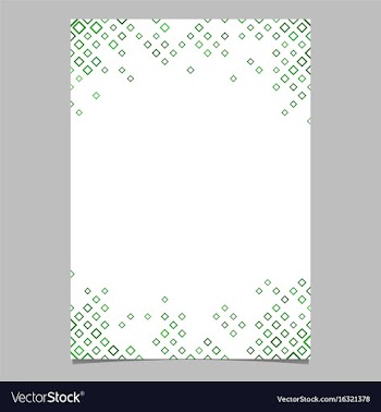 Brochure template from green diagonal square vector image