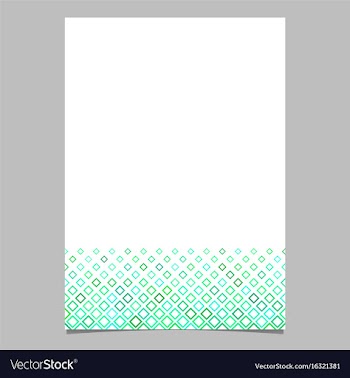 Brochure template from green diagonal square vector image