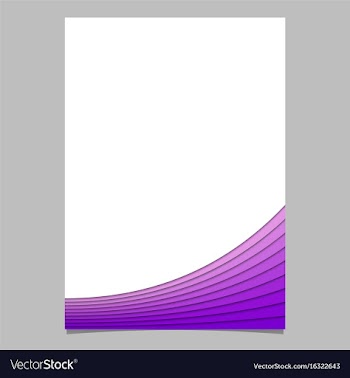 Brochure template from purple curves vector image