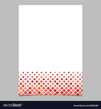 Brochure template from red diagonal square pattern vector image