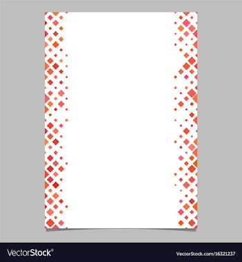 Brochure template from red diagonal square pattern vector image