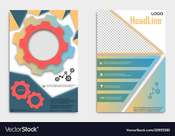 Brochure template layout cover design annual vector image