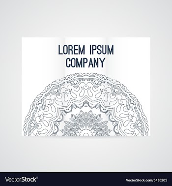 Brochure with abstract hand drawn pattern vector image