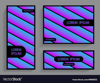 brochures with gradient lines