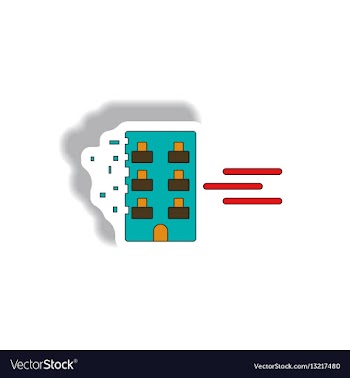 Broken by hurricane hurricane disaster vector image