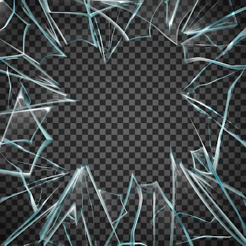 Broken glass frame