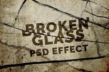 Broken glass PSD effect mockup with grunge… | Free stock illustration | High Resolution graphic