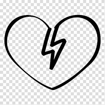Broken heart Drawing Love , broken or splitted heart transparent background PNG clipart