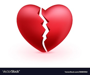 broken heart icon symbol design for love