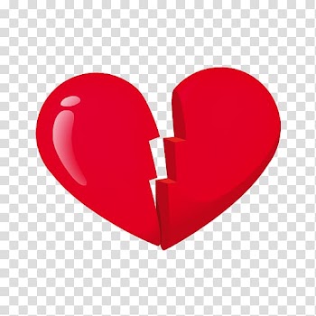 Broken heart illustration, heart love organ valentine\'s day, Heart broken transparent background PNG clipart