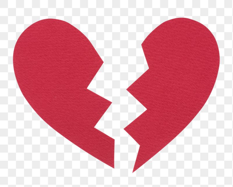 Broken heart png sticker, paper | Free PNG - rawpixel