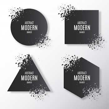 Broken modern banner collection
