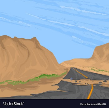 Broken road vector image