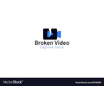 broken video logo design - video logo design