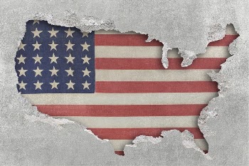 Broken wall mockup, USA shape | Free PSD Mockup - rawpixel