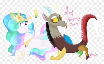 Bronycooper, Christmas, Discord, Dislestia, Female, - Cartoon