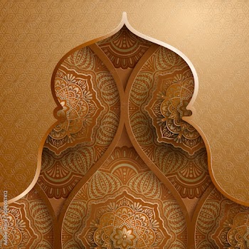 Bronze color arabesque pattern