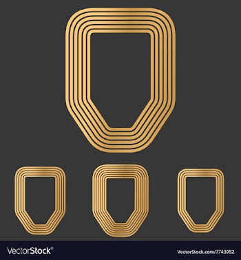 Bronze defense logo design set vector image