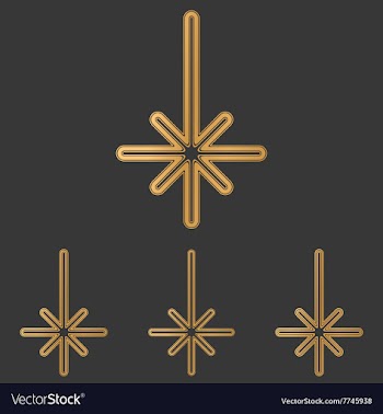 Bronze line compass logo design set vector image