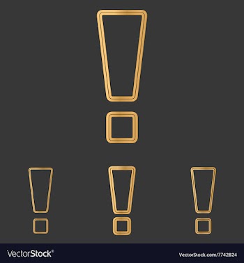 Bronze line exclamation logo design set vector image