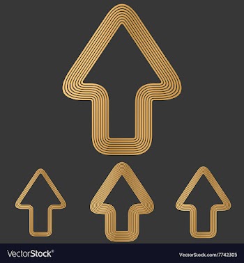 Bronze line forward logo design set vector image